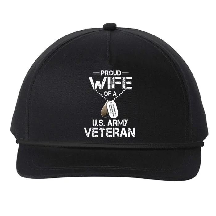 Proud Wife Of A U.S. Army Veteran Snapback Five-Panel Rope Hat