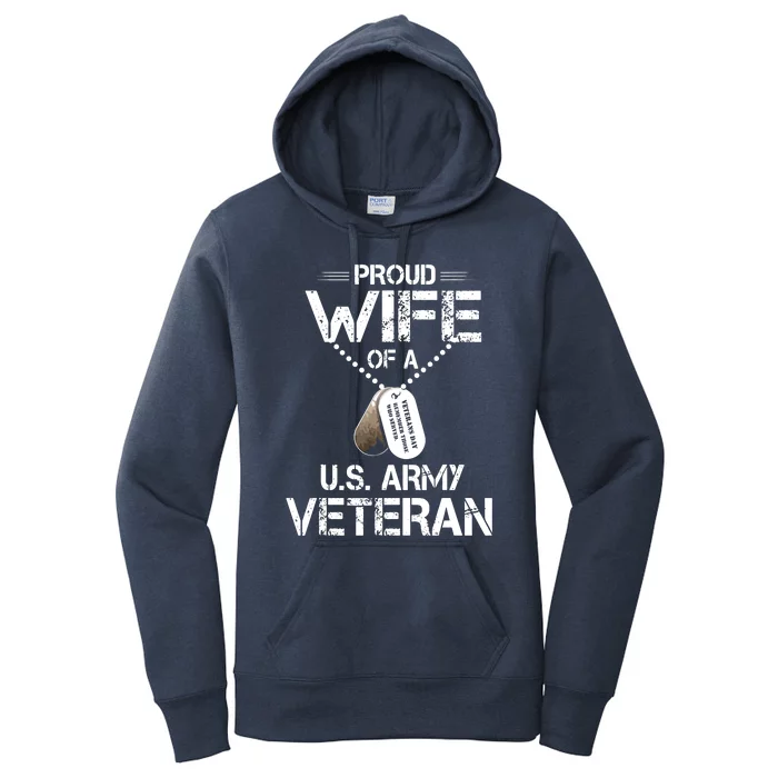 Proud Wife Of A U.S. Army Veteran Women's Pullover Hoodie