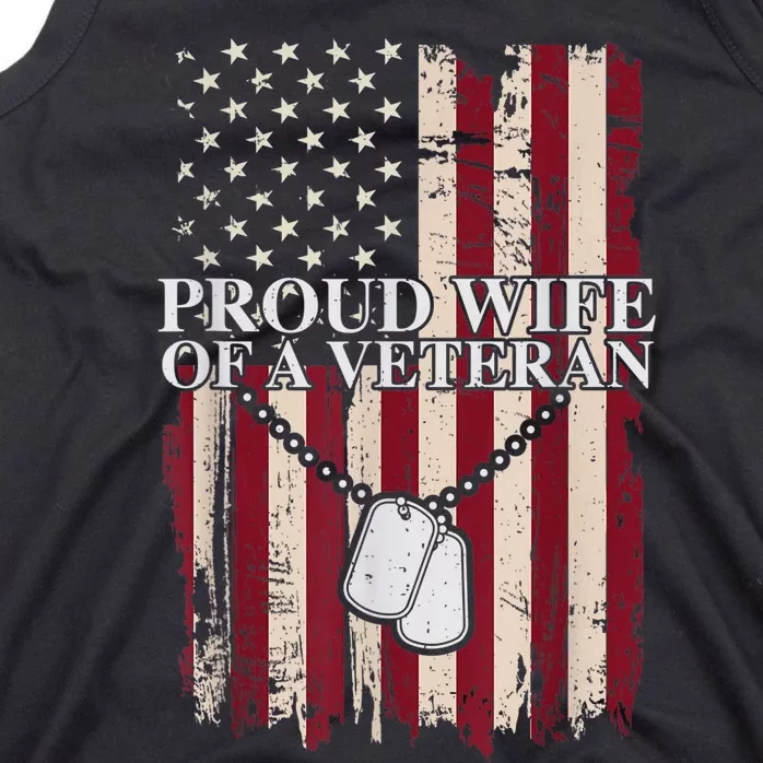 Proud Wife Of A Veteran Gifts For Veterans Day Military Wife Tank Top