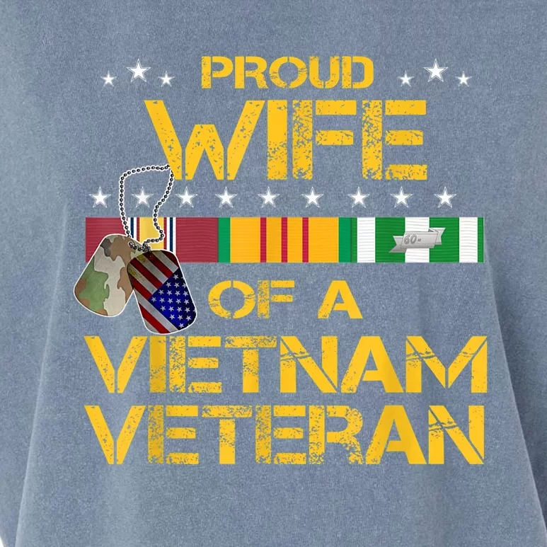 Proud Wife Of A Vietnam Veteran My Husband Is A Hero Gift Garment-Dyed Women's Muscle Tee