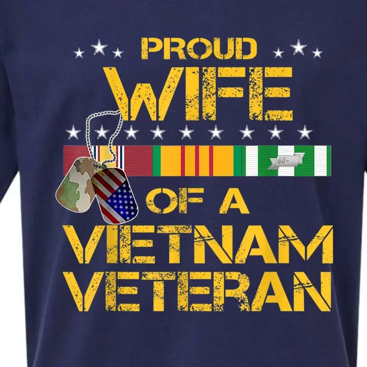 Proud Wife Of A Vietnam Veteran My Husband Is A Hero Gift Sueded Cloud Jersey T-Shirt