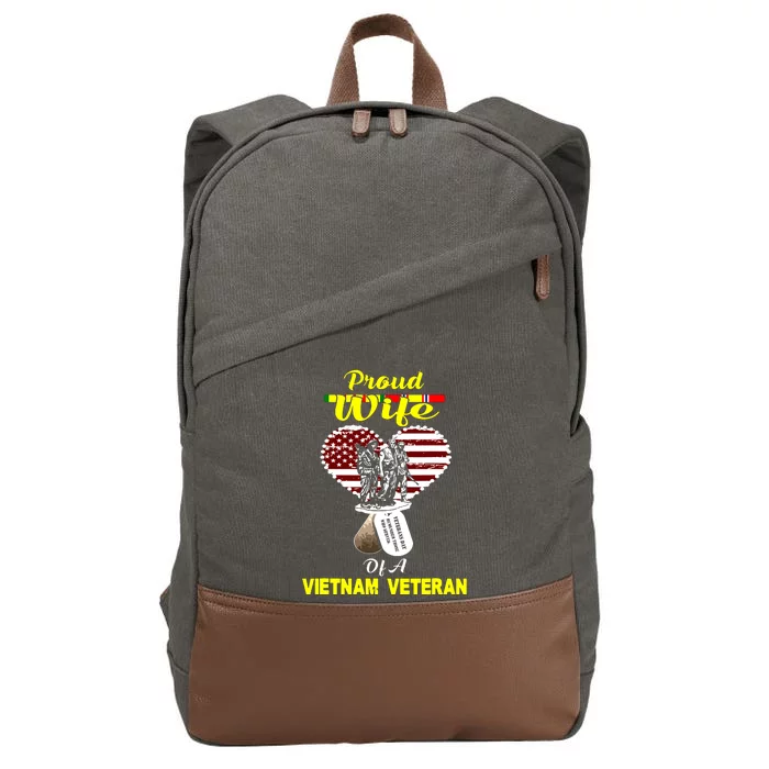 Proud Wife Of A U.S. Army Veteran Cotton Canvas Backpack