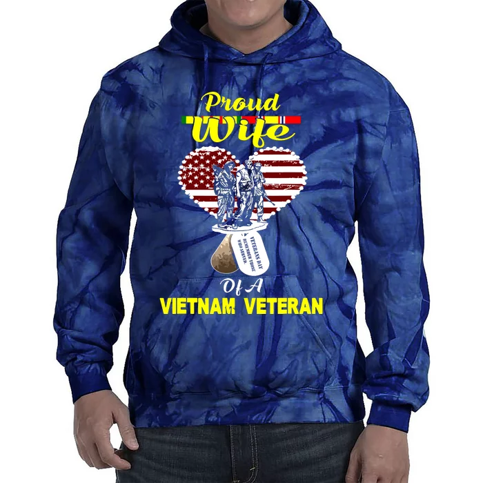 Proud Wife Of A U.S. Army Veteran Tie Dye Hoodie