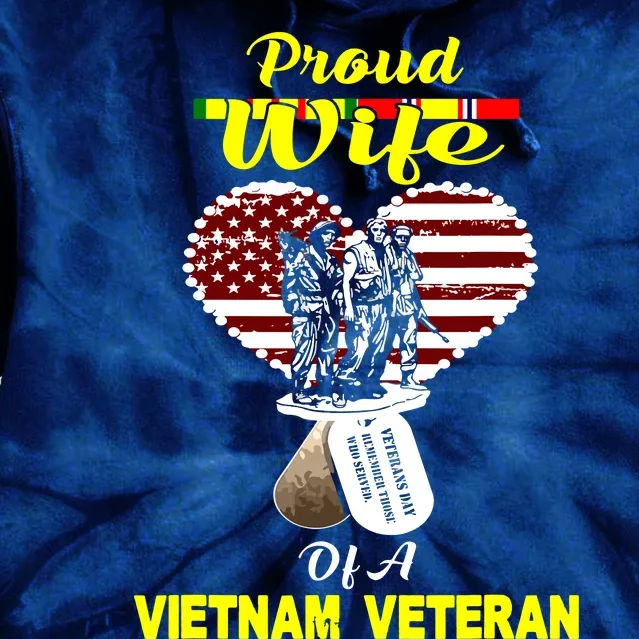 Proud Wife Of A U.S. Army Veteran Tie Dye Hoodie