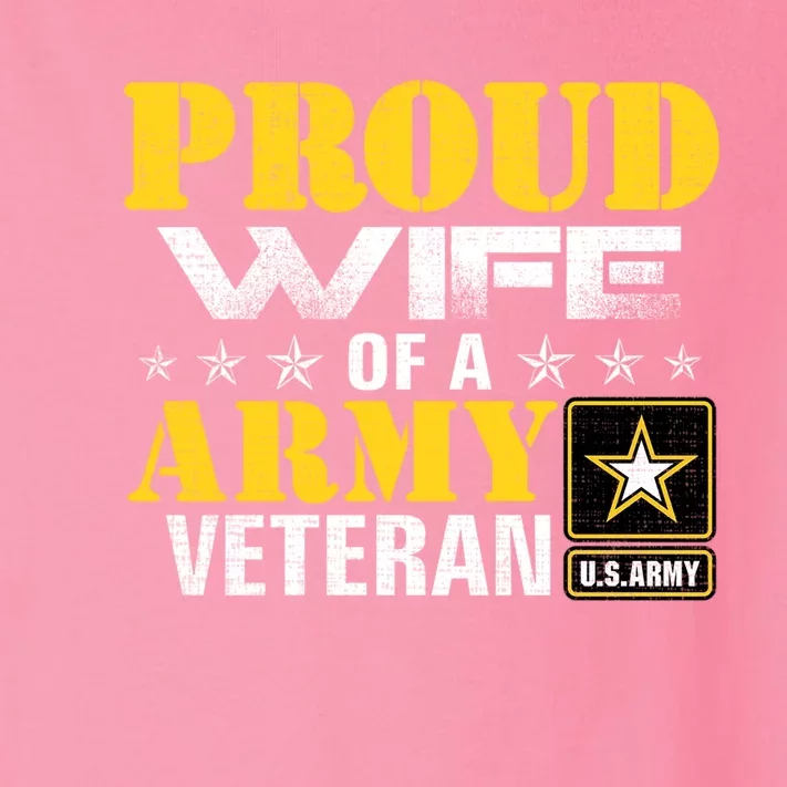 Proud Wife Of A Army Veteran American Gift Toddler Long Sleeve Shirt