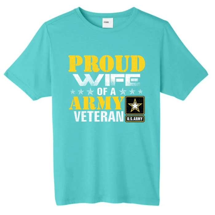 Proud Wife Of A Army Veteran American Gift ChromaSoft Performance T-Shirt