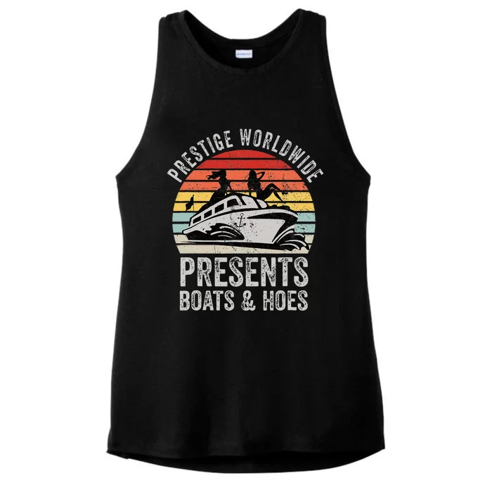 Prestige Worldwide Presents Boats And Hoes Ladies Tri-Blend Wicking Tank