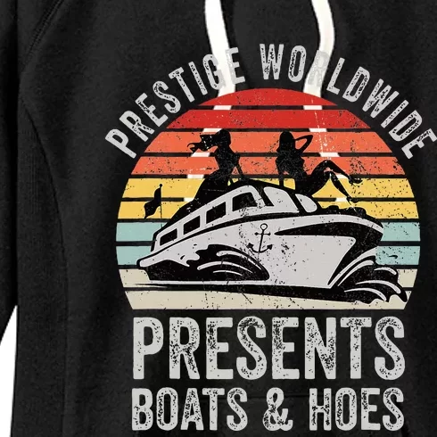 Prestige Worldwide Presents Boats And Hoes Women's Fleece Hoodie