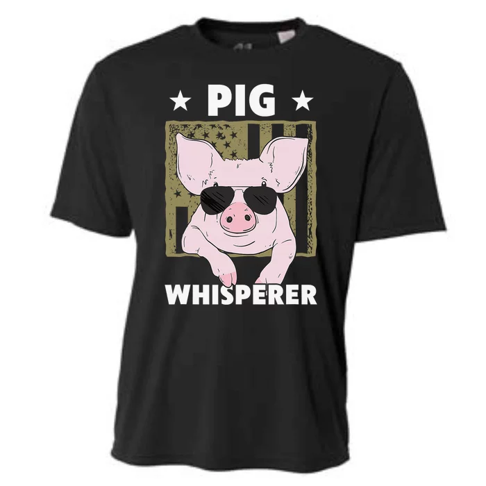 Pig Whisperer Pig Hog Farmer Cooling Performance Crew T-Shirt