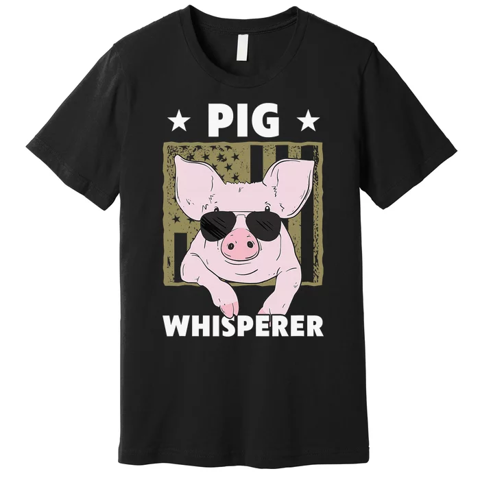 Pig Whisperer Pig Hog Farmer Premium T-Shirt