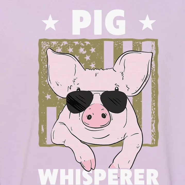 Pig Whisperer Pig Hog Farmer Garment-Dyed Sweatshirt