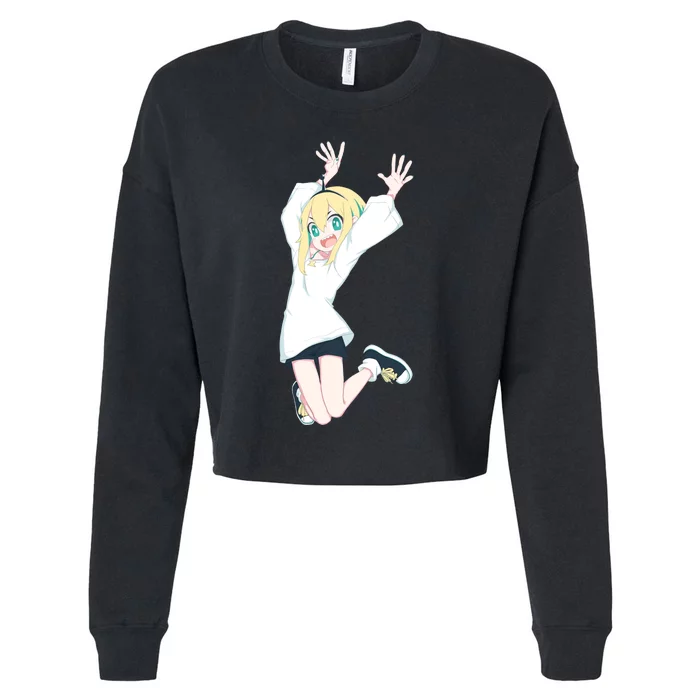 Pikamee Wow Cropped Pullover Crew