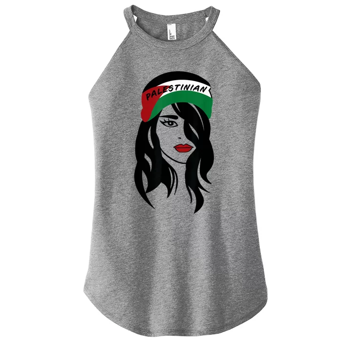 Palestinian Women Palestine Flag Palestinians Woman Scarf Women’s Perfect Tri Rocker Tank