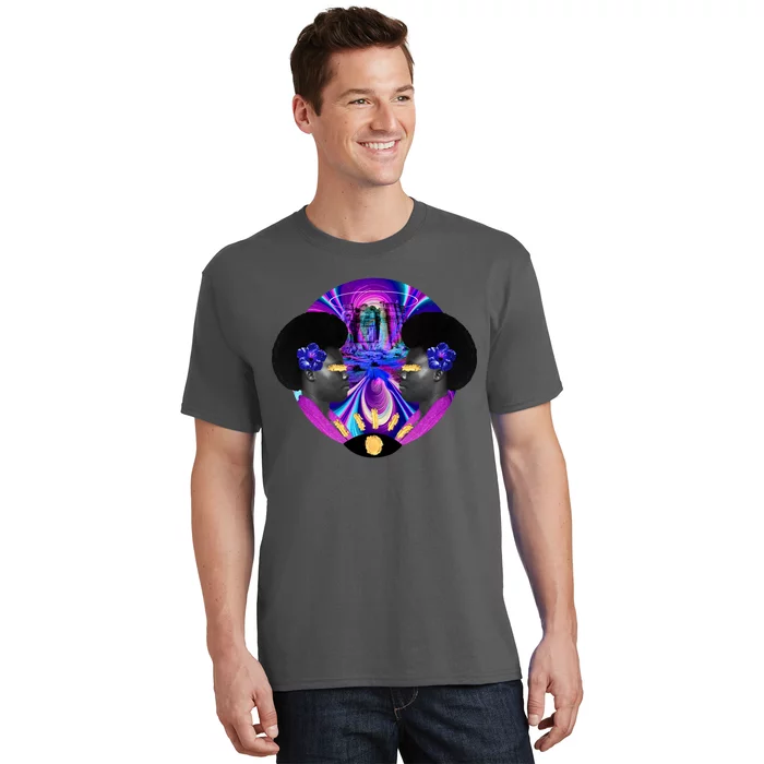 Psychedelic Woman Photographic Collage T-Shirt