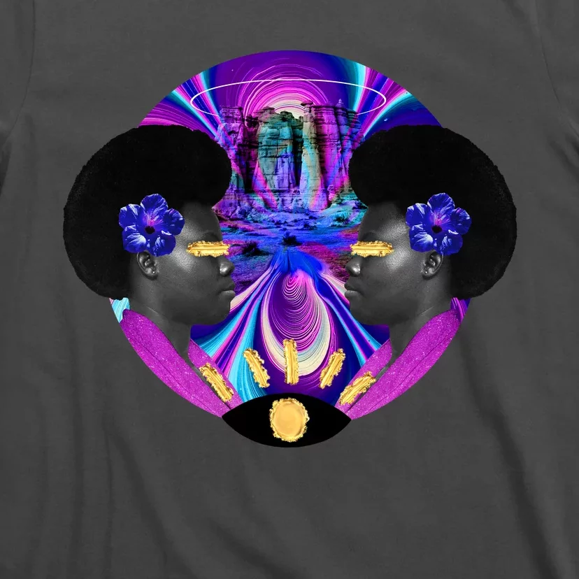 Psychedelic Woman Photographic Collage T-Shirt