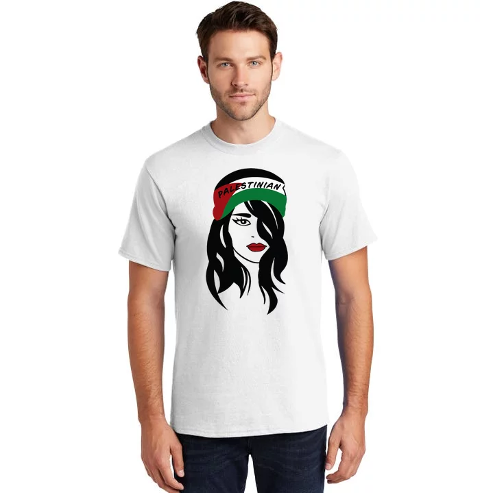 Palestinian Women Palestine Flag Palestinians Woman Scarf Tall T-Shirt