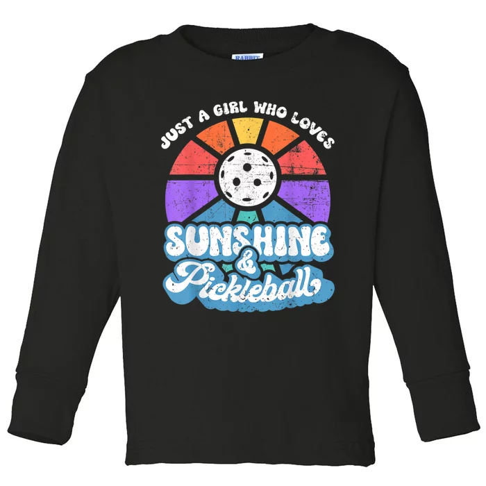 Pickleball, Womens Pickleball Tee, Pickleball Lover Toddler Long Sleeve Shirt