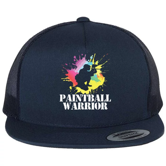 Paintball Warrior Paintball Player Birthday Party Flat Bill Trucker Hat