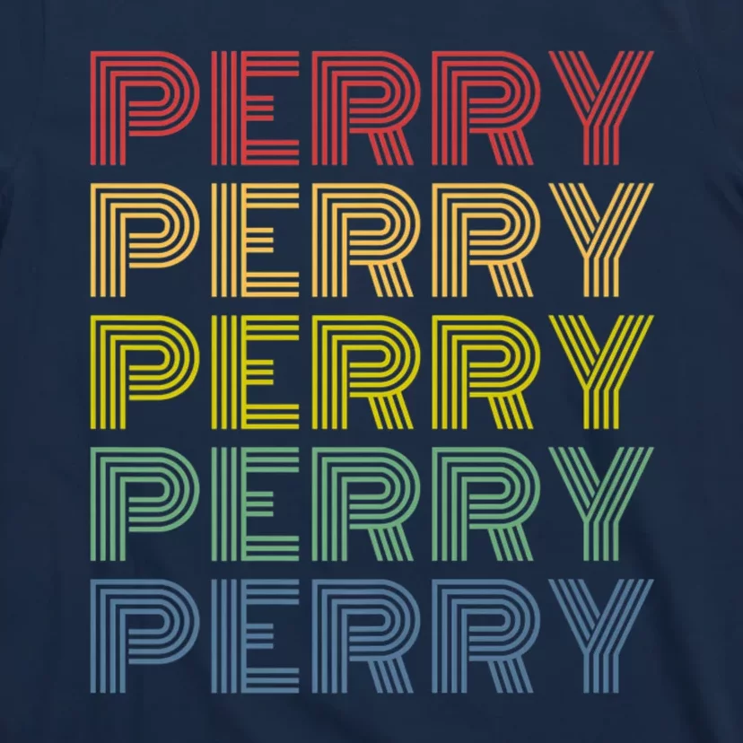 Perry Wordmark Pattern Personalized Name Retro Premium T-Shirt