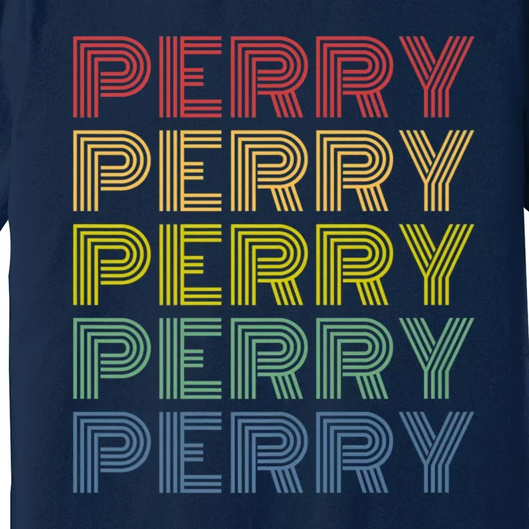 Perry Wordmark Pattern Personalized Name Retro Premium Premium T-Shirt