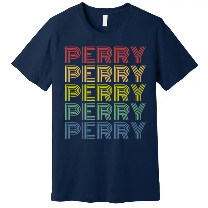 Perry Wordmark Pattern Personalized Name Retro Premium Premium T-Shirt