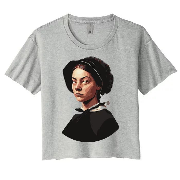 Pilgrim Woman Painting Women's Crop Top Tee