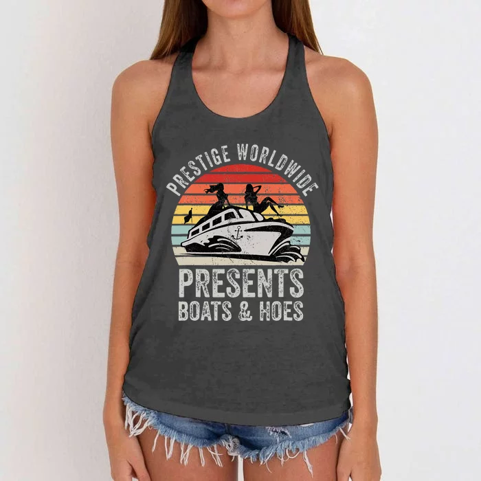 Prestige Worldwide Presents Boats And Hoes Women's Knotted Racerback Tank