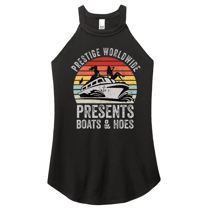 Prestige Worldwide Presents Boats And Hoes Women’s Perfect Tri Rocker Tank