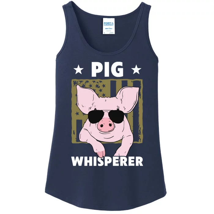 Pig Whisperer Pig Design For Men Hog Farmer Ladies Essential Tank