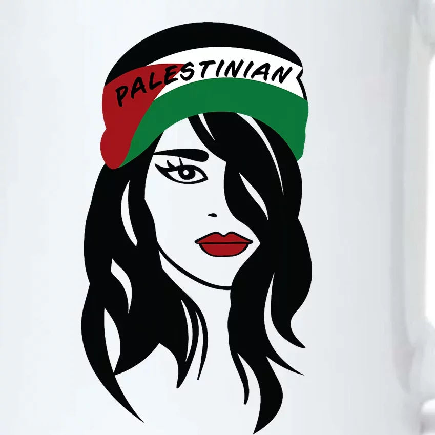 Palestinian Woman Palestine Flag Palestinians Woman Scarf Black Color Changing Mug