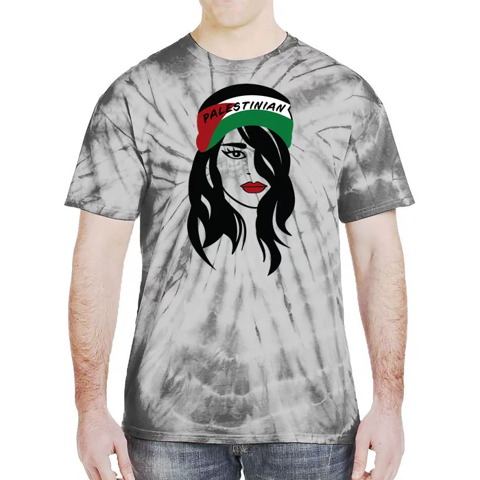 Palestinian Woman Palestine Flag Palestinians Woman Scarf Tie-Dye T-Shirt