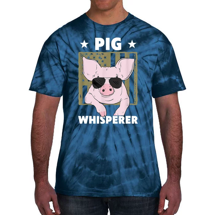 Pig Whisperer Pig Design For Hog Farmer Tie-Dye T-Shirt