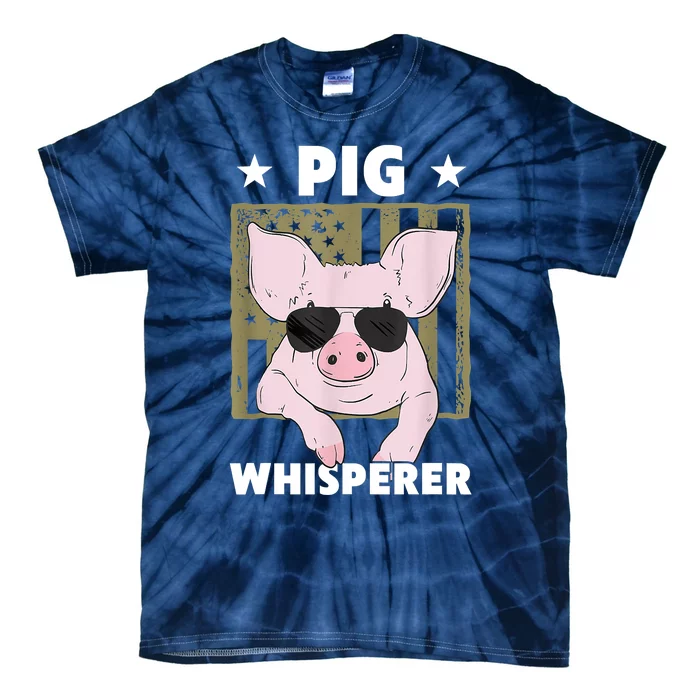 Pig Whisperer Pig Design For Hog Farmer Tie-Dye T-Shirt