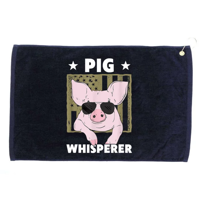 Pig Whisperer Pig Design For Hog Farmer Grommeted Golf Towel