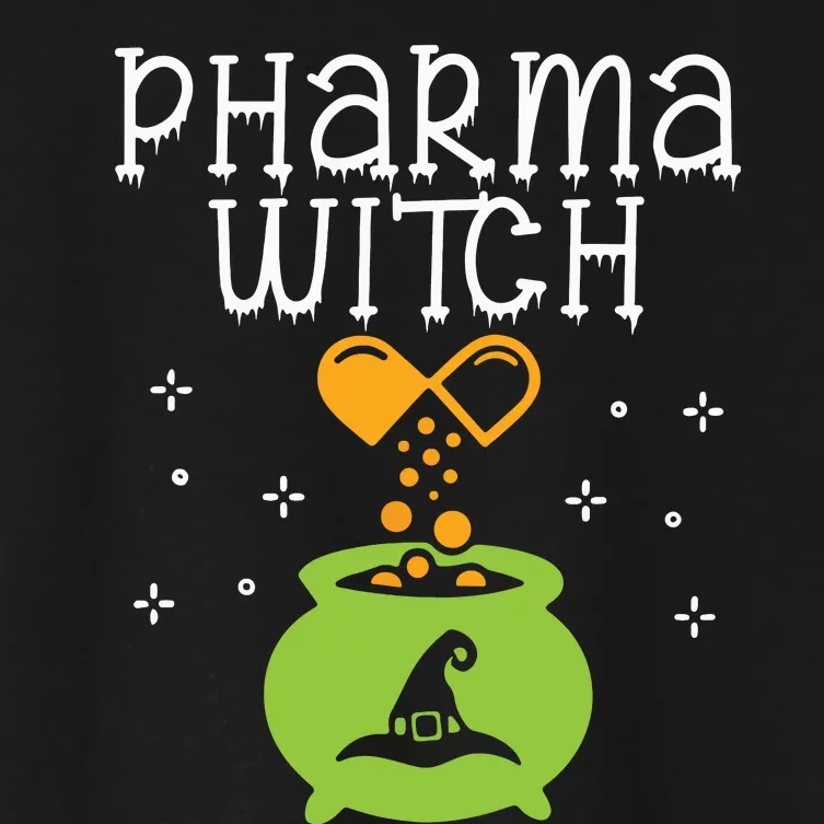 Pharmacy Witch Pharmacist Halloween Costume Pharmacy Pills Women's Crop Top Tee