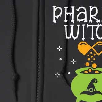 Pharmacy Witch Pharmacist Halloween Costume Pharmacy Pills Full Zip Hoodie