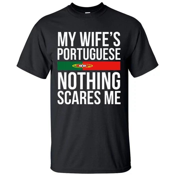 Portuguese Wife Portugal Husband Anniversary Wedding Gift Tall T-Shirt