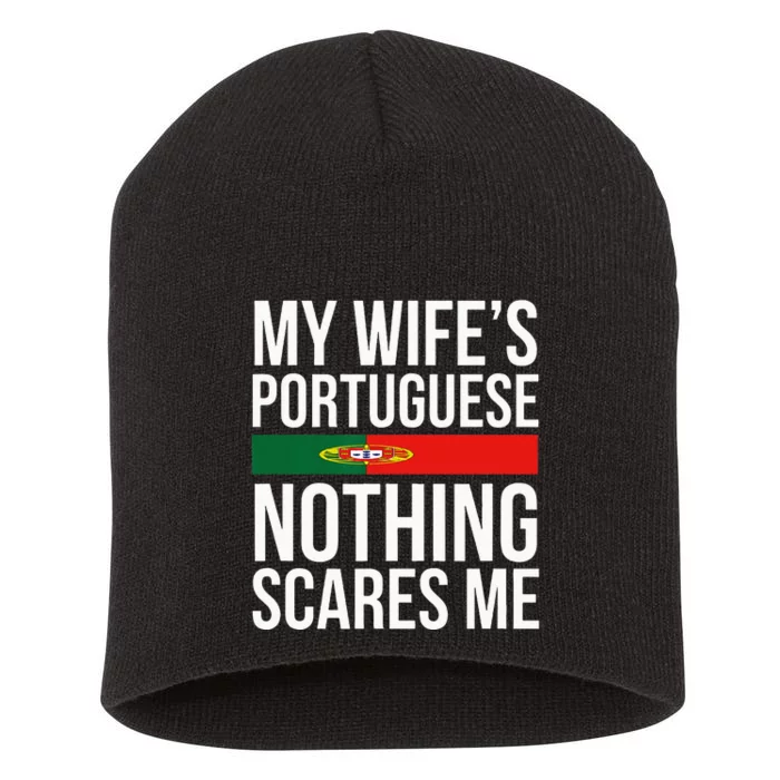 Portuguese Wife Portugal Husband Anniversary Wedding Gift Short Acrylic Beanie