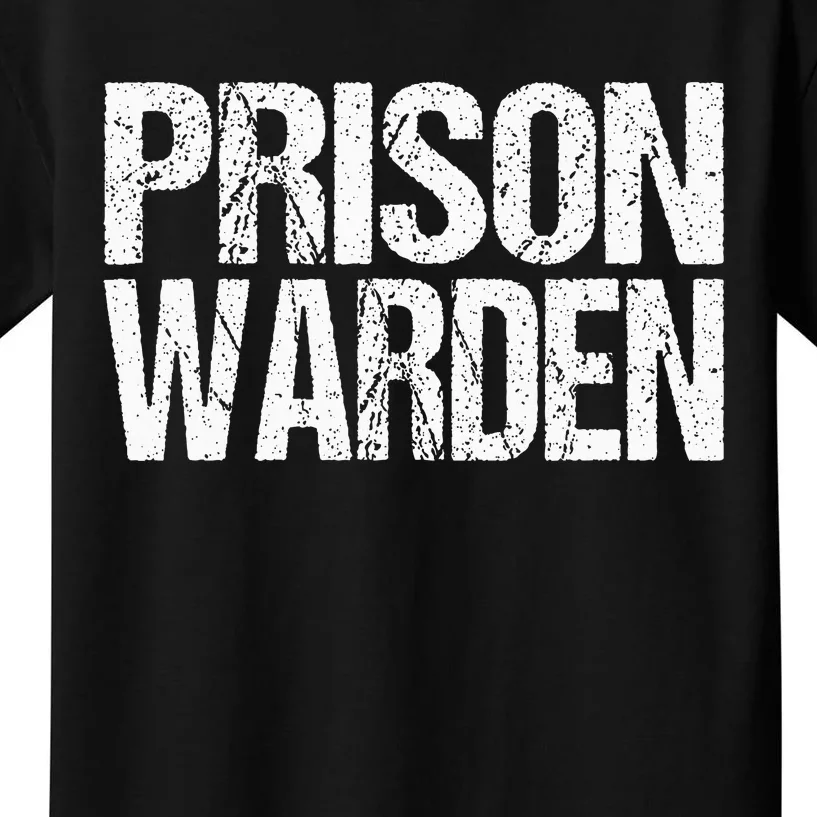 Prison Warden Police Officer Guard Lazy Halloween Kids T-Shirt