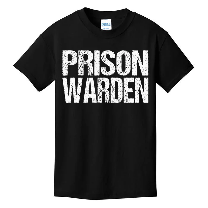 Prison Warden Police Officer Guard Lazy Halloween Kids T-Shirt