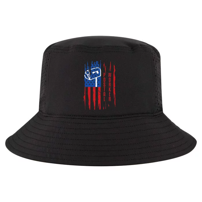 Postal Worker Patriotic US Post Mail Carrier Man Cool Comfort Performance Bucket Hat