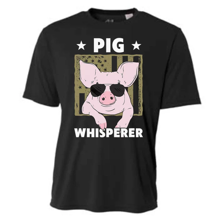 Pig Whisperer Pig Design For Hog Farmer Cooling Performance Crew T-Shirt