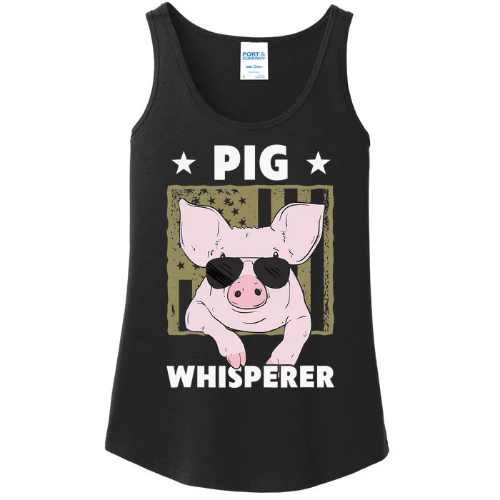 Pig Whisperer Pig Design For Hog Farmer Ladies Essential Tank