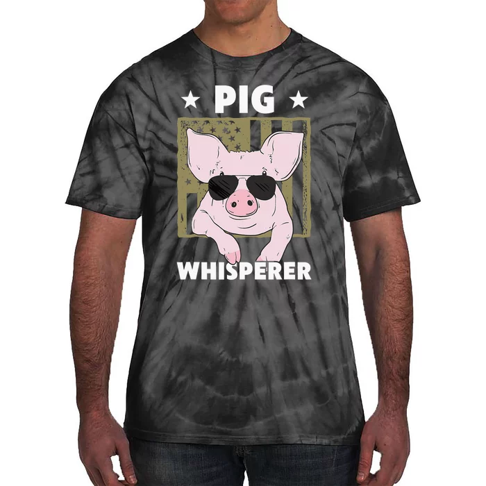 Pig Whisperer Pig Design For Hog Farmer Tie-Dye T-Shirt