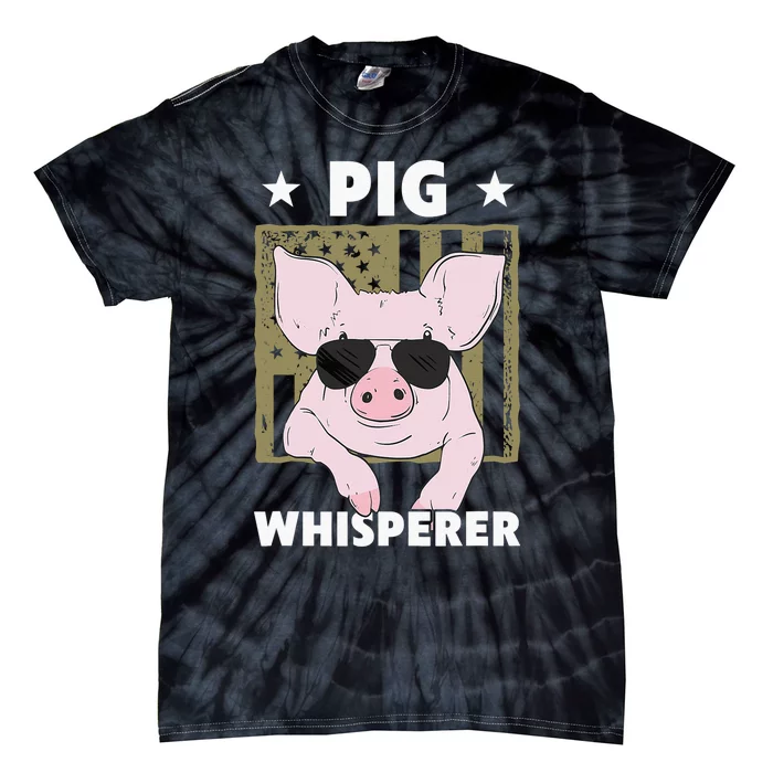 Pig Whisperer Pig Design For Hog Farmer Tie-Dye T-Shirt