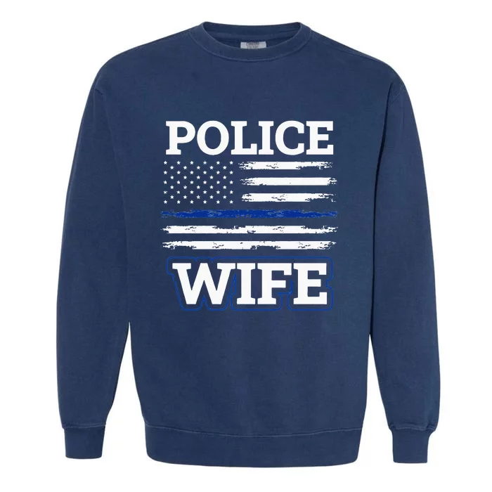 Police Wife Police Wife USA American Flag Garment-Dyed Sweatshirt