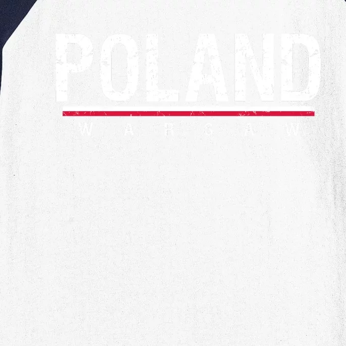 Poland Warsaw Baseball Sleeve Shirt