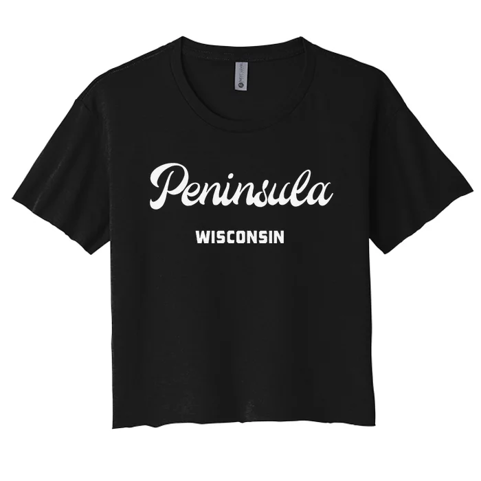 Peninsula Wisconsin Women's Crop Top Tee