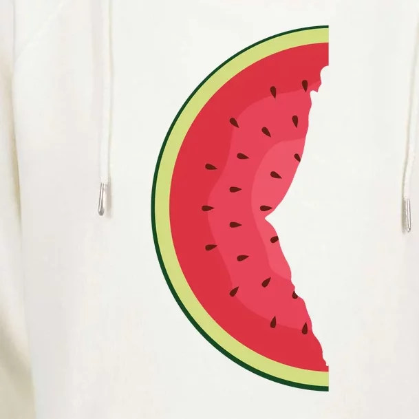 Palestine Watermelon Womens Funnel Neck Pullover Hood