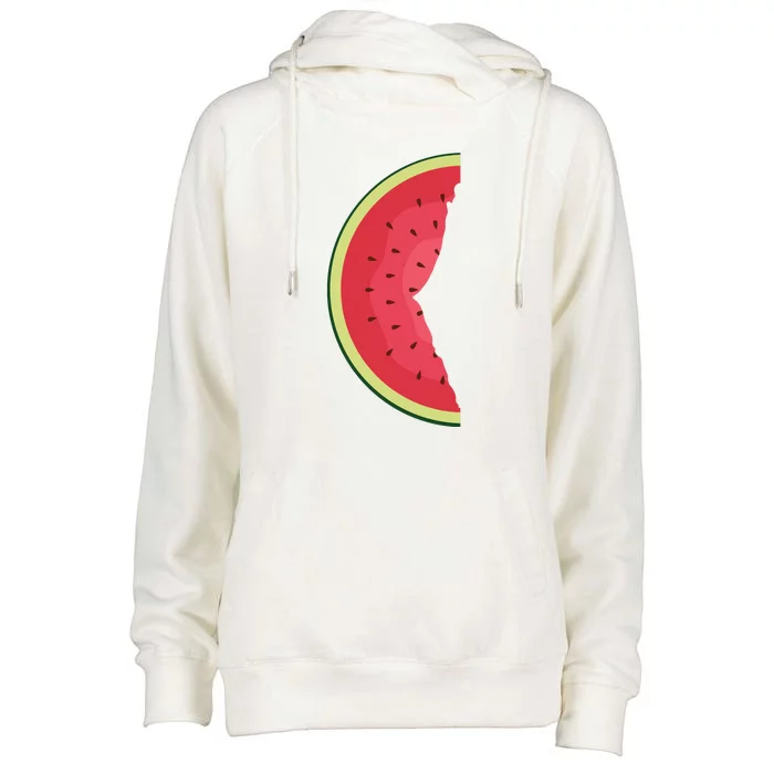 Palestine Watermelon Womens Funnel Neck Pullover Hood